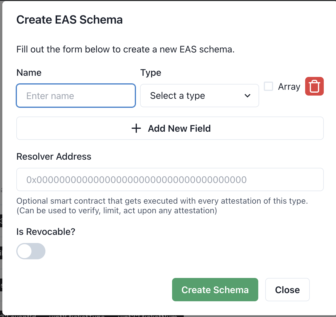 Creating an EAS Schema